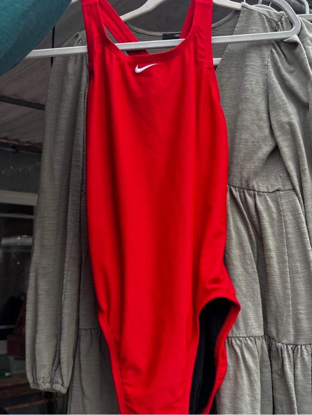 Red Nike one-piece swimsuit - Fastback Solid Swimsuit
